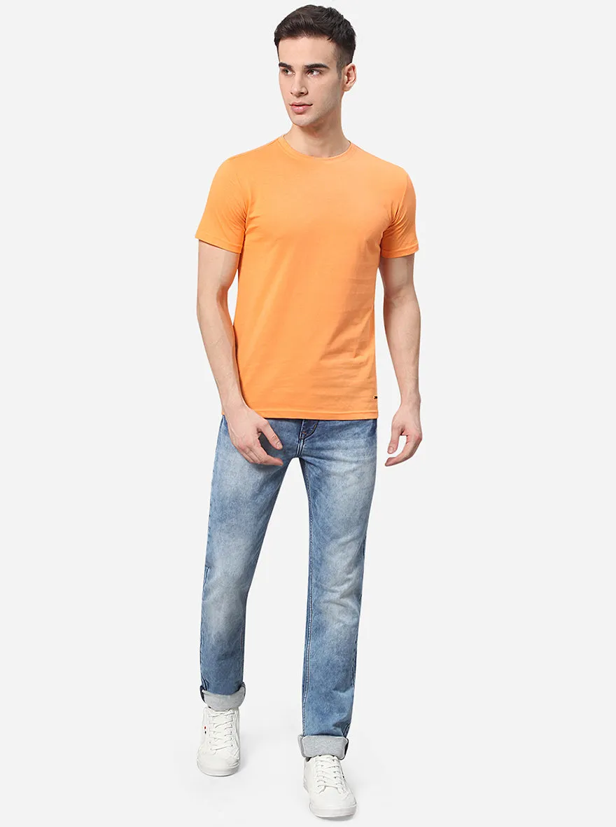 Indigo Blue Solid Slim Fit Jeans | JadeBlue