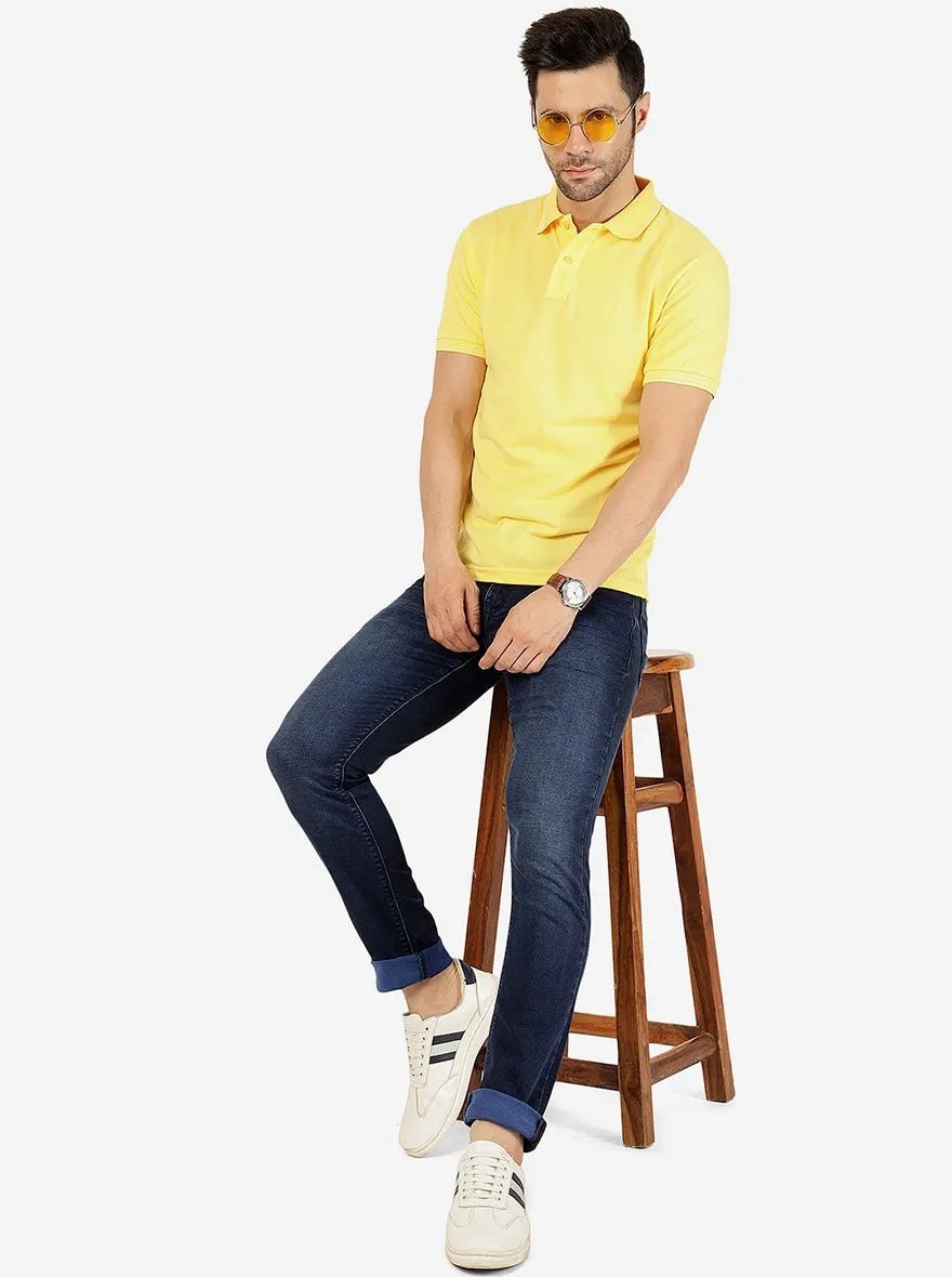 Indigo Blue Washed Slim Fit Jeans | JadeBlue