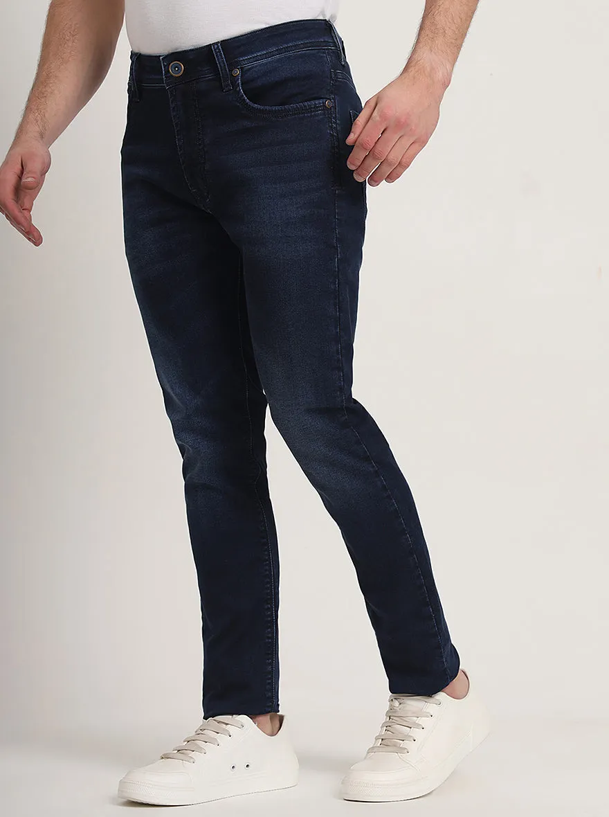 Indigo Blue Washed Slim Fit Jeans | JadeBlue