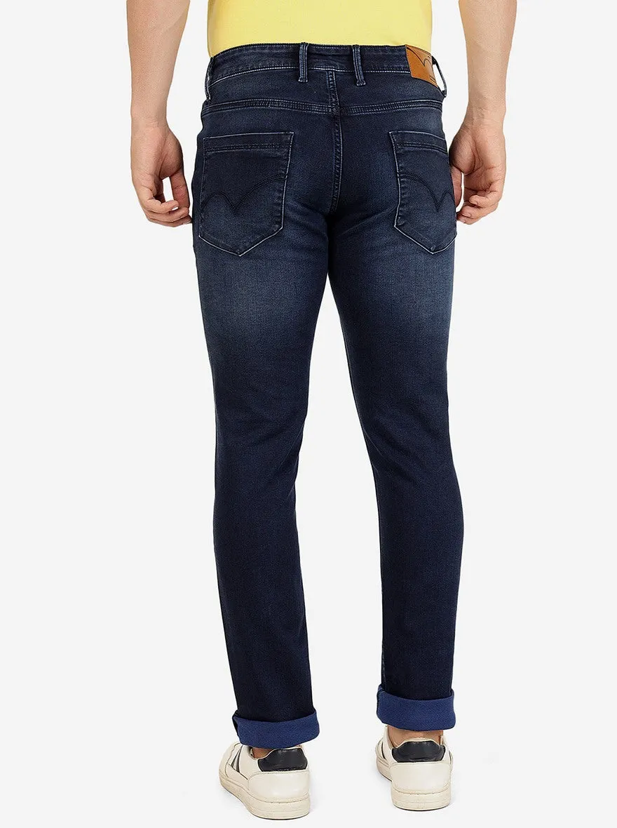 Indigo Blue Washed Slim Fit Jeans | JadeBlue