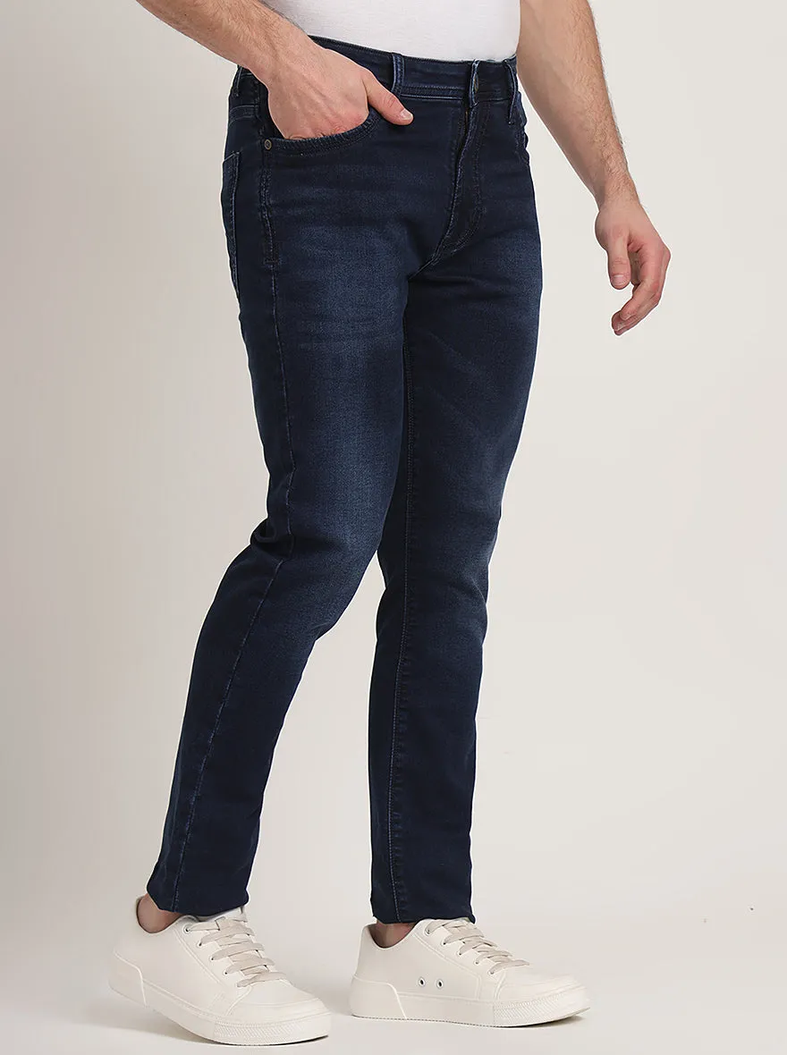 Indigo Blue Washed Slim Fit Jeans | JadeBlue
