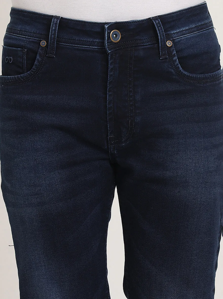 Indigo Blue Washed Slim Fit Jeans | JadeBlue