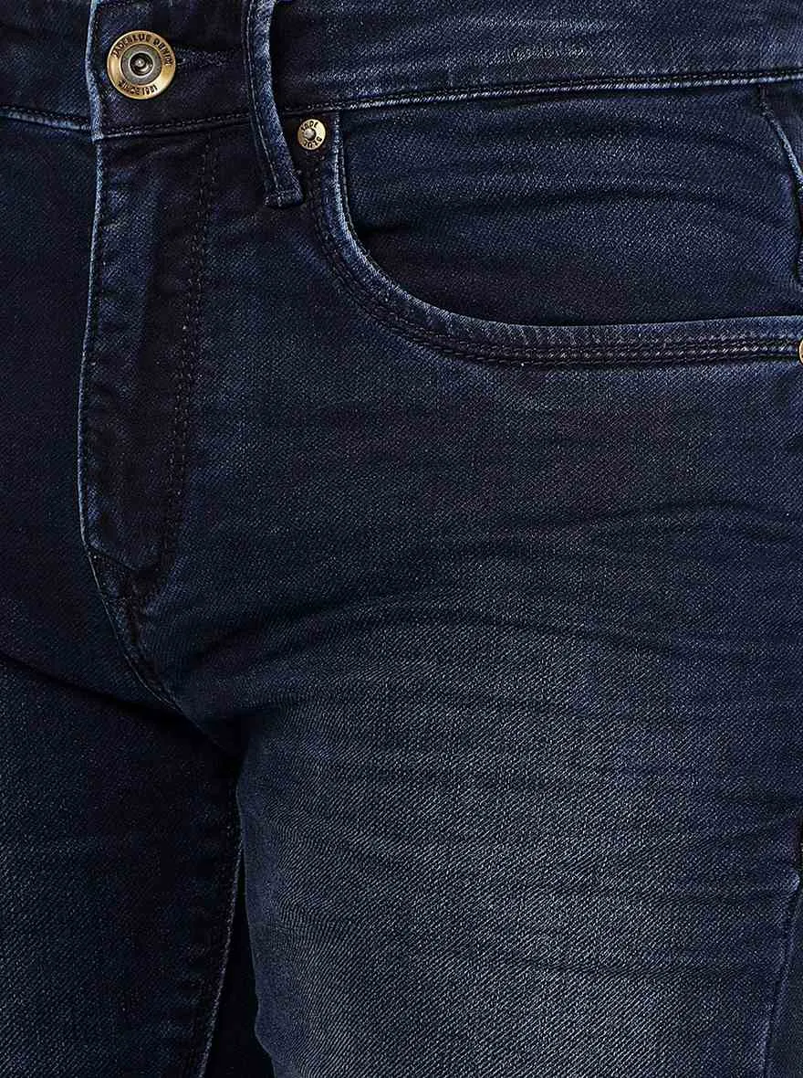 Indigo Blue Washed Slim Fit Jeans | JadeBlue