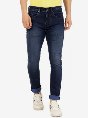 Indigo Blue Washed Slim Fit Jeans | JadeBlue