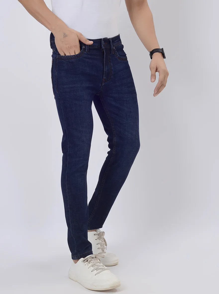 Ink Blue Washed Rider Fit Jeans | JadeBlue