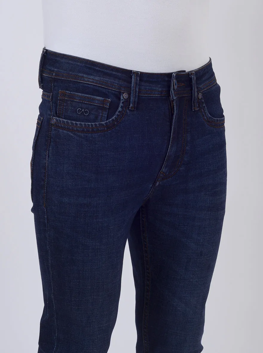Ink Blue Washed Rider Fit Jeans | JadeBlue