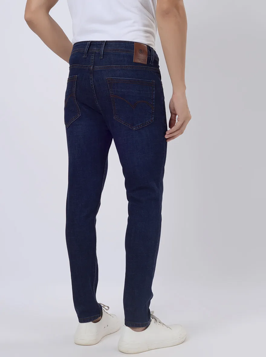 Ink Blue Washed Rider Fit Jeans | JadeBlue