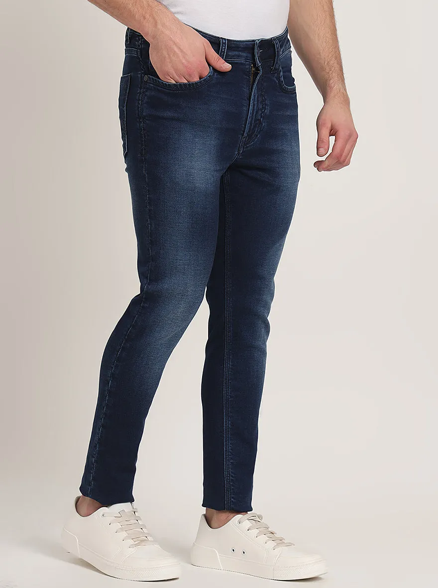 Ink Blue Washed Rider Fit Jeans | JadeBlue