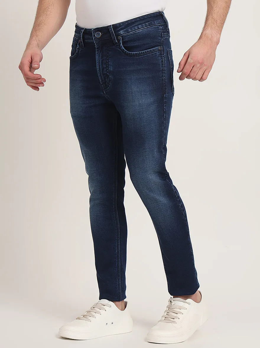 Ink Blue Washed Rider Fit Jeans | JadeBlue