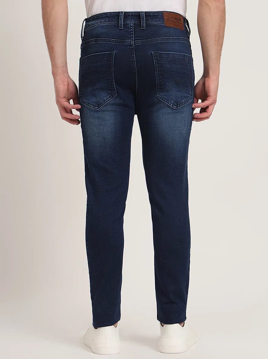 Ink Blue Washed Rider Fit Jeans | JadeBlue