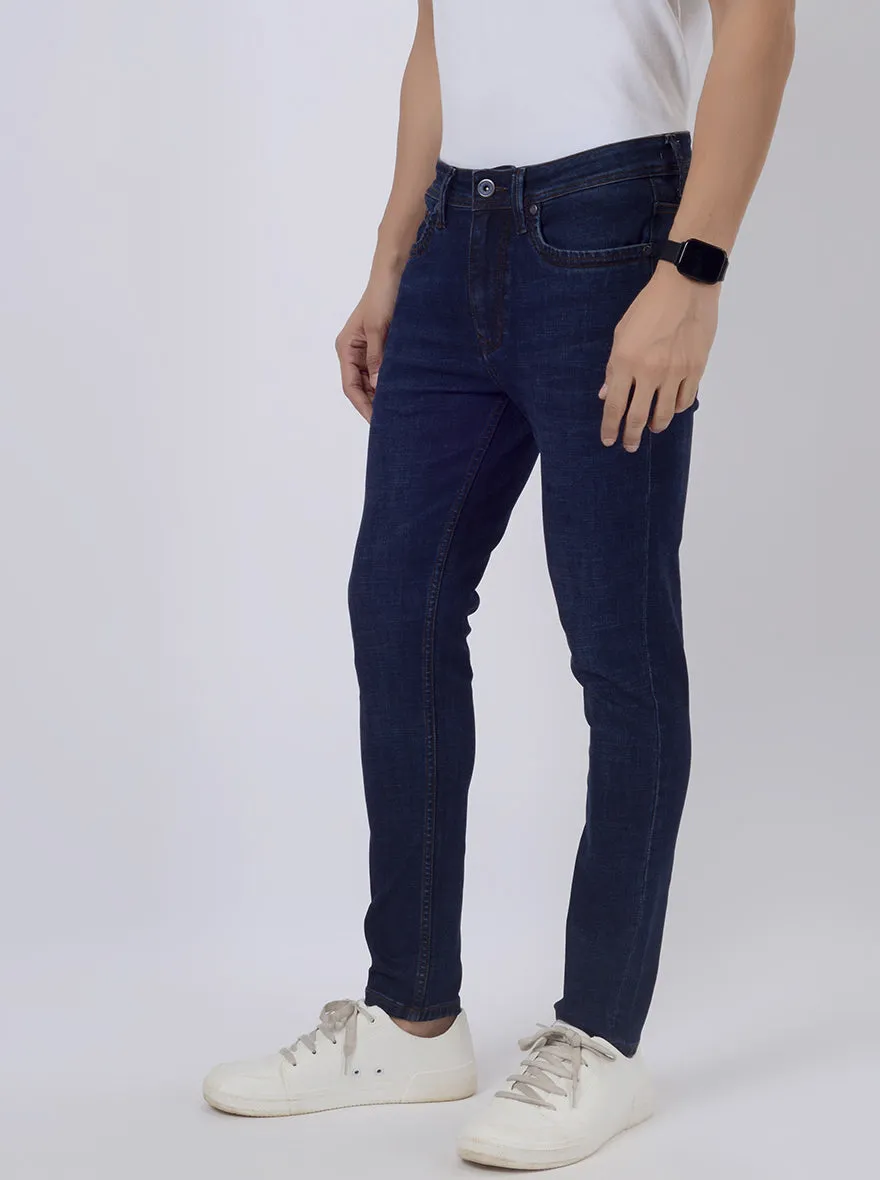 Ink Blue Washed Rider Fit Jeans | JadeBlue
