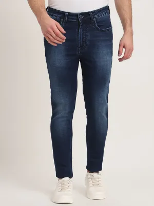 Ink Blue Washed Rider Fit Jeans | JadeBlue