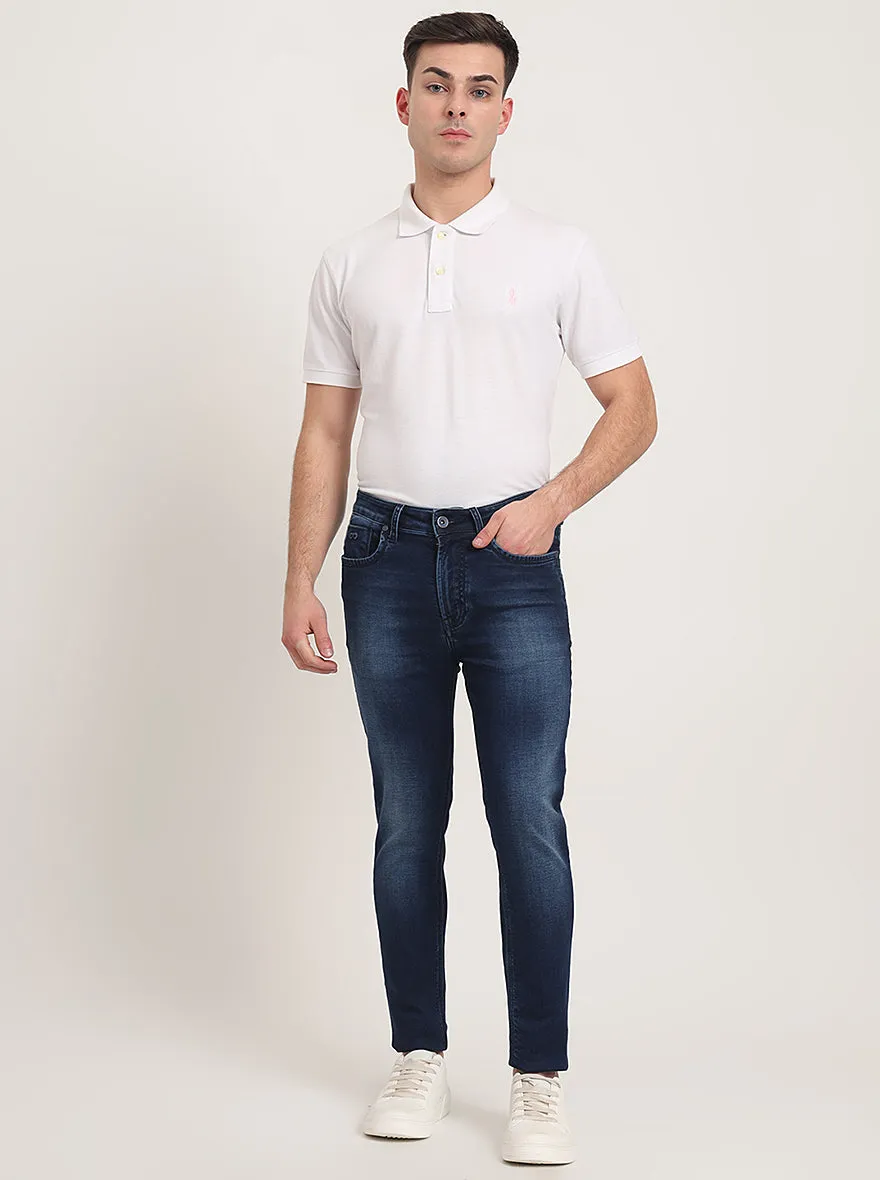 Ink Blue Washed Rider Fit Jeans | JadeBlue