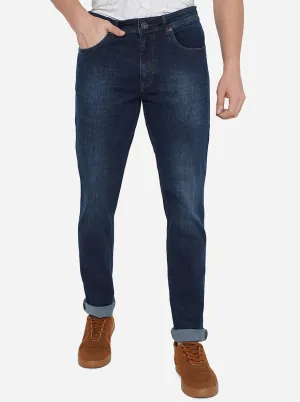 Ink Blue Washed Straight Fit Jeans | JadeBlue