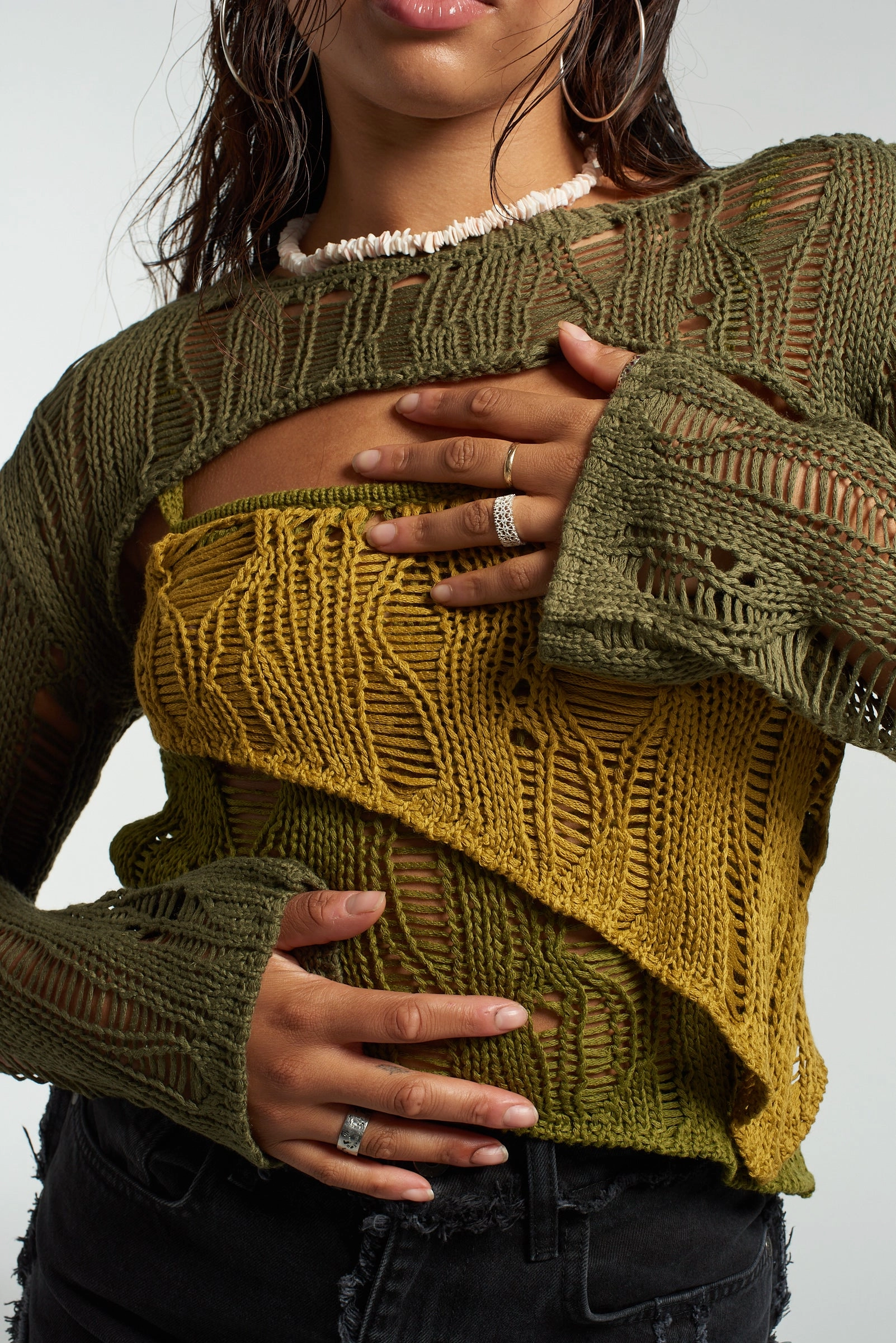Ivy Layered Ladder Knit Top