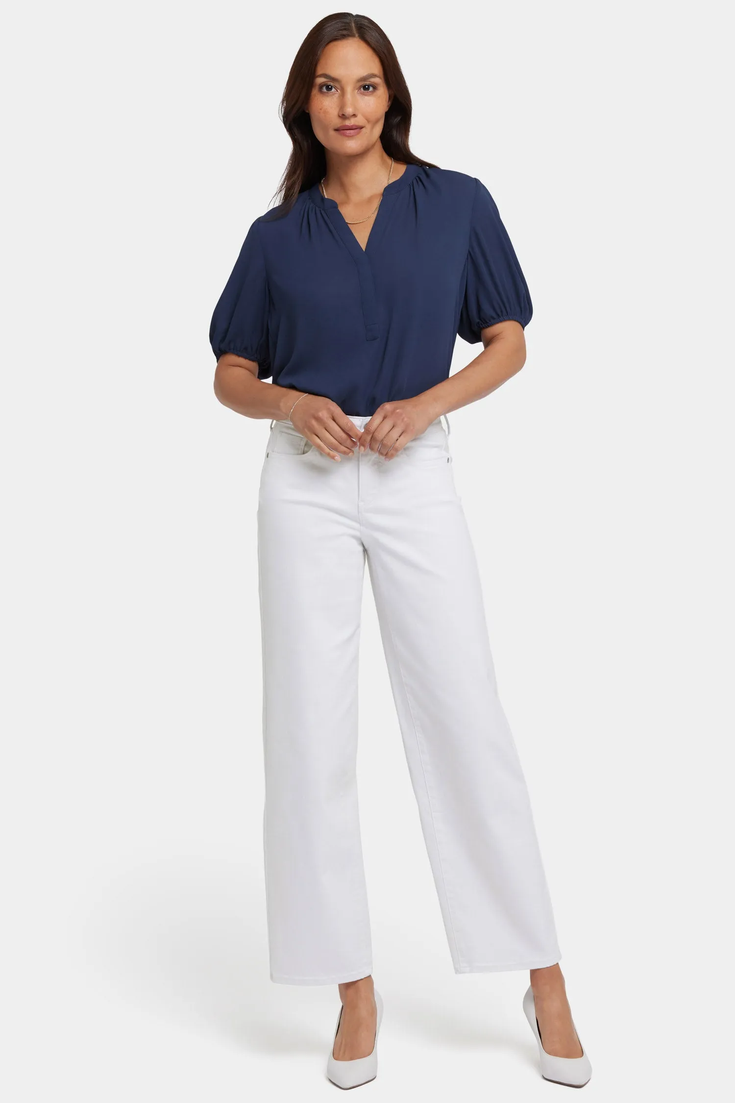 Jemma Barrel Jeans - Optic White
