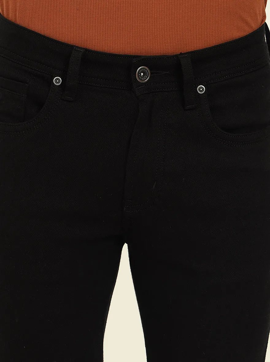 Jet Black Washed Rider Fit Jeans | JadeBlue