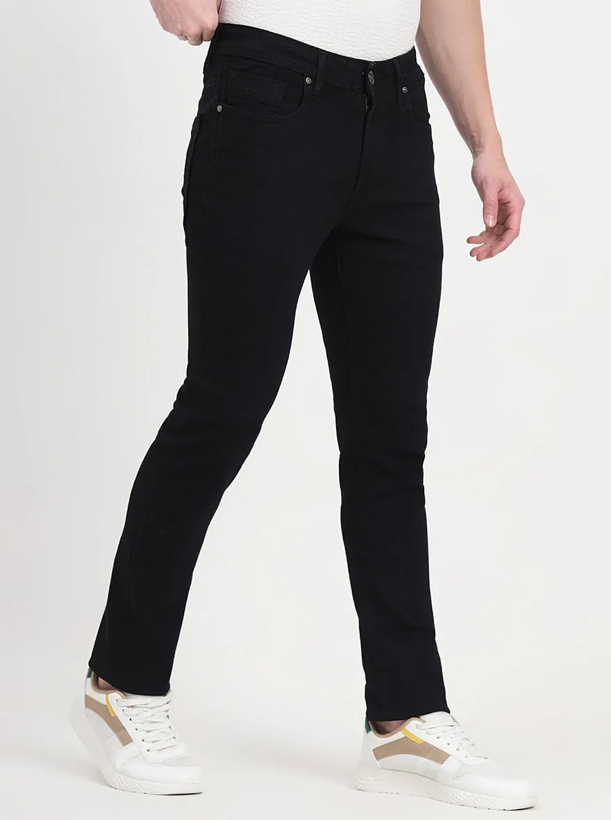 Jet Black Washed Slim Fit Jeans | JadeBlue
