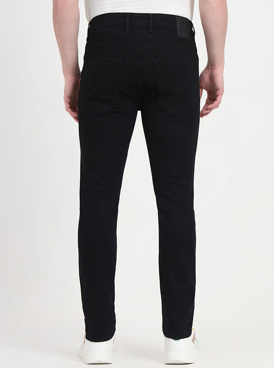 Jet Black Washed Slim Fit Jeans | JadeBlue