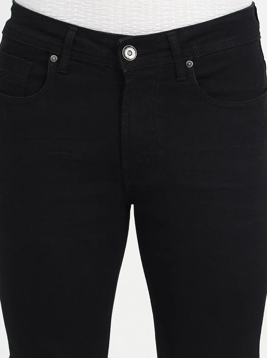Jet Black Washed Slim Fit Jeans | JadeBlue