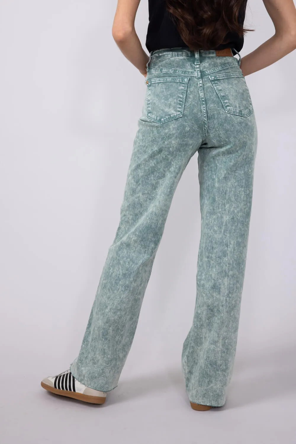 Judy Blue High-Rise Dyed Dad Jeans for Women in Green | 88966REG
