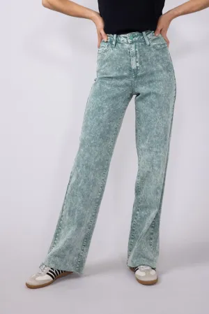 Judy Blue High-Rise Dyed Dad Jeans for Women in Green | 88966REG
