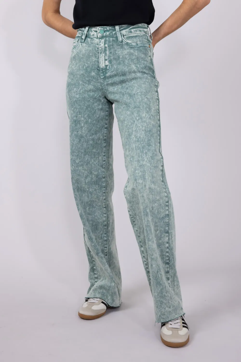 Judy Blue High-Rise Dyed Dad Jeans for Women in Green | 88966REG