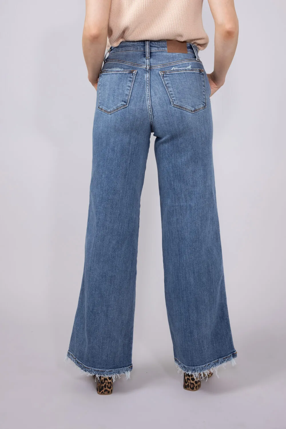 Judy Blue High-Rise Retro Wide Leg Jeans for Women | 82648REG