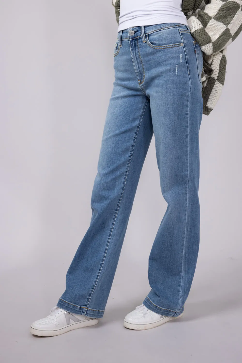 Judy Blue High Rise Trouser Straight Jeans for Women | 82488REG