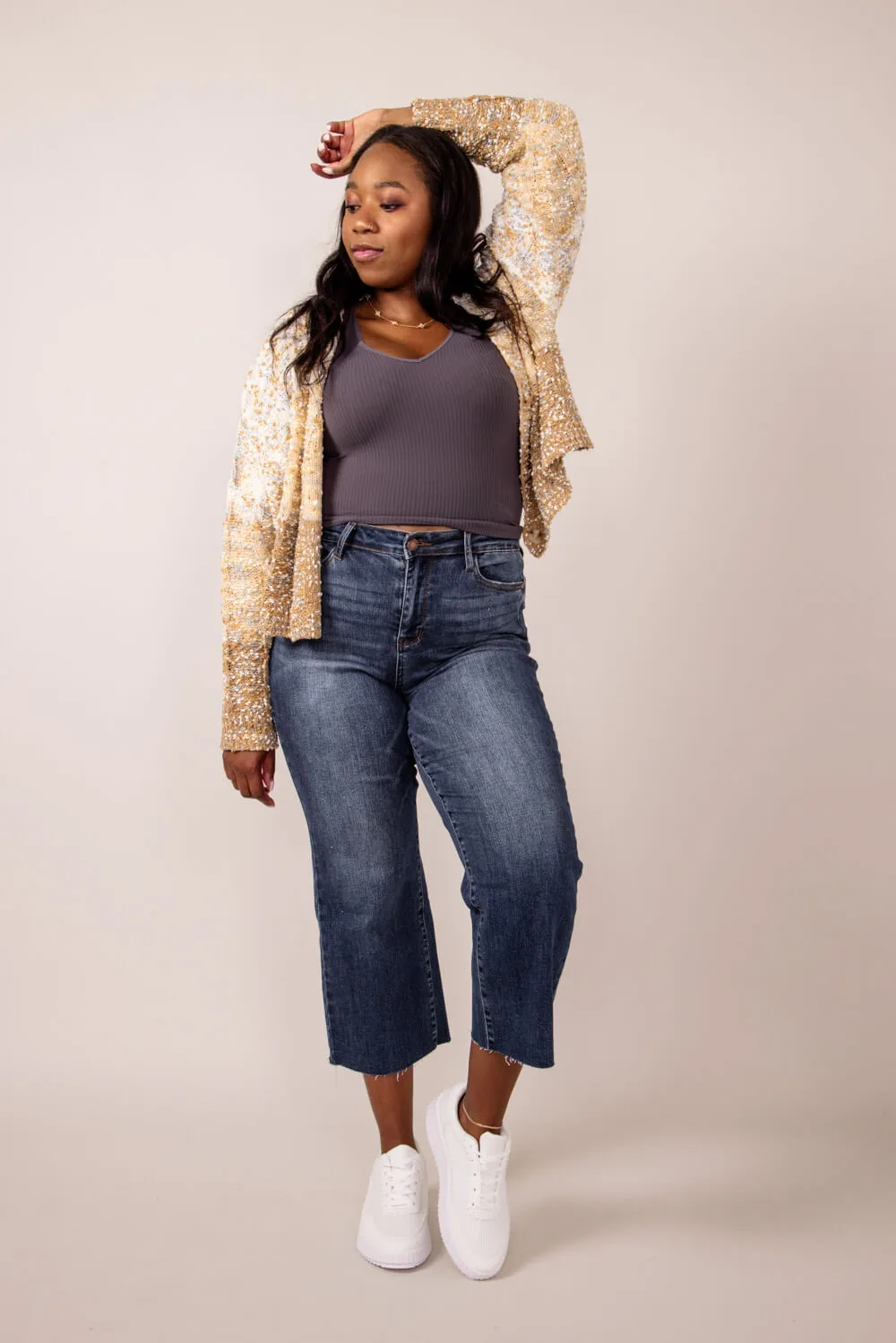 Judy Blue High Rise Wide Leg Cropped Jeans for Women | 88873REG