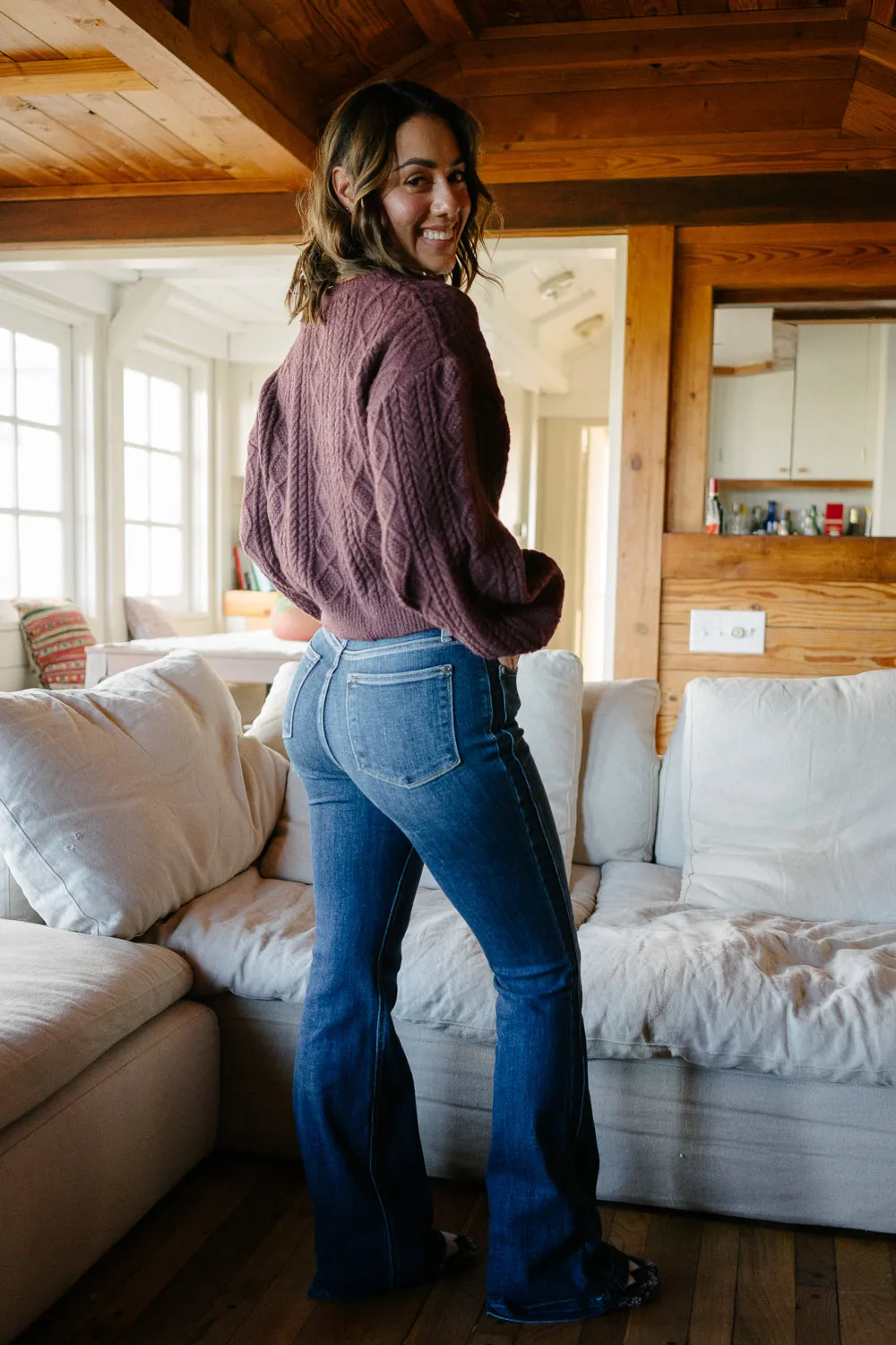 Kelly High Rise Angled Side Seam Flare Jeans