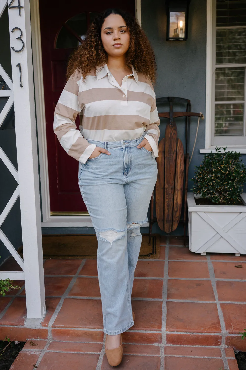 Laurel High Rise Rigid Magic 90's Straight Jeans - PLUS