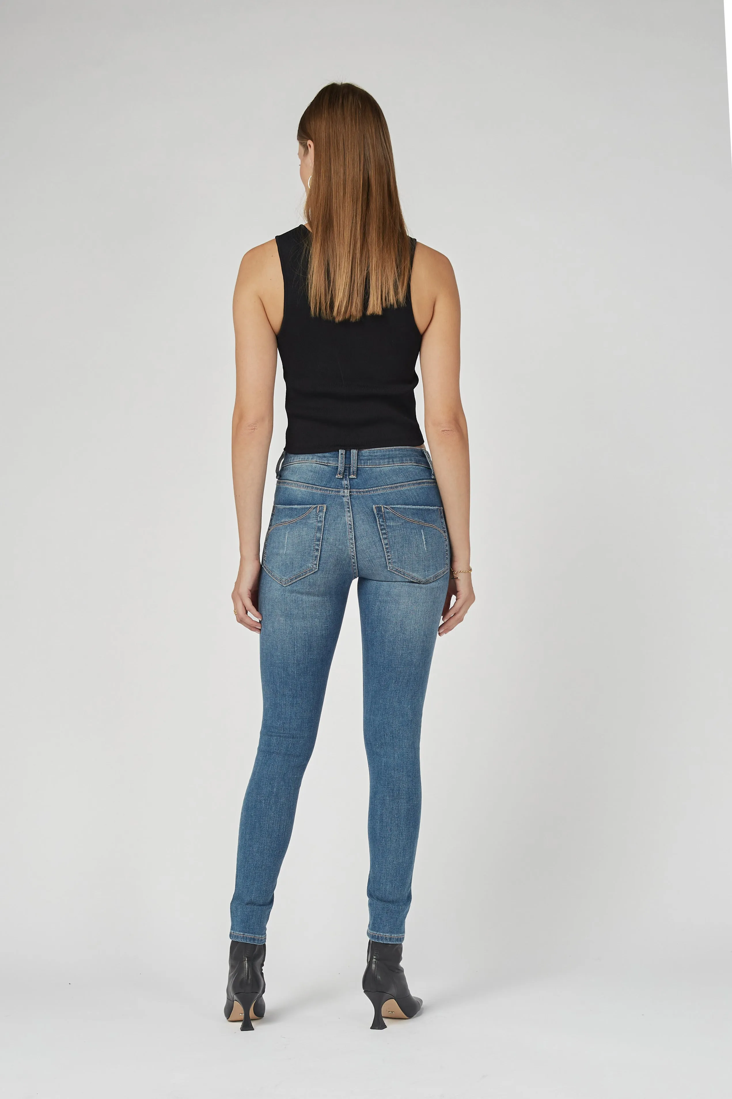 Lauren Mid Rise Insider Jeans