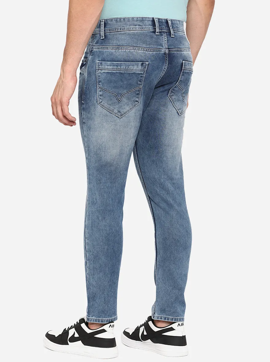 Light Blue Washed Slim Fit Jeans | JadeBlue