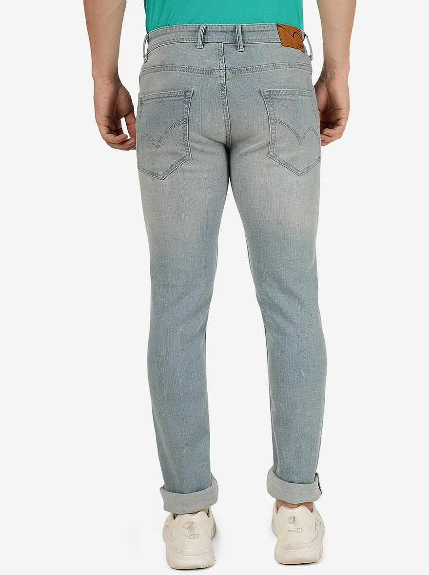 Light Blue Washed Slim Fit Jeans | JadeBlue