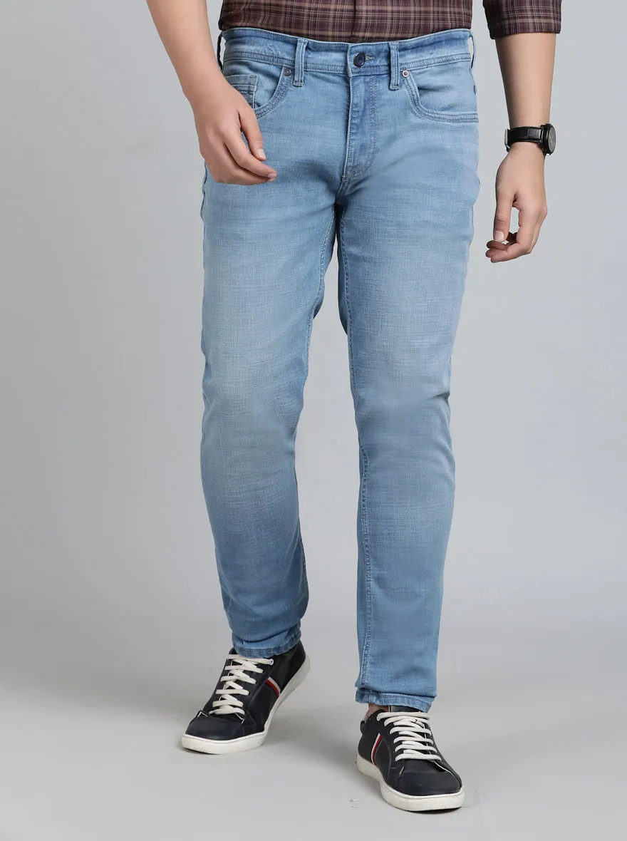 Light Blue Washed Slim Fit Jeans | JadeBlue