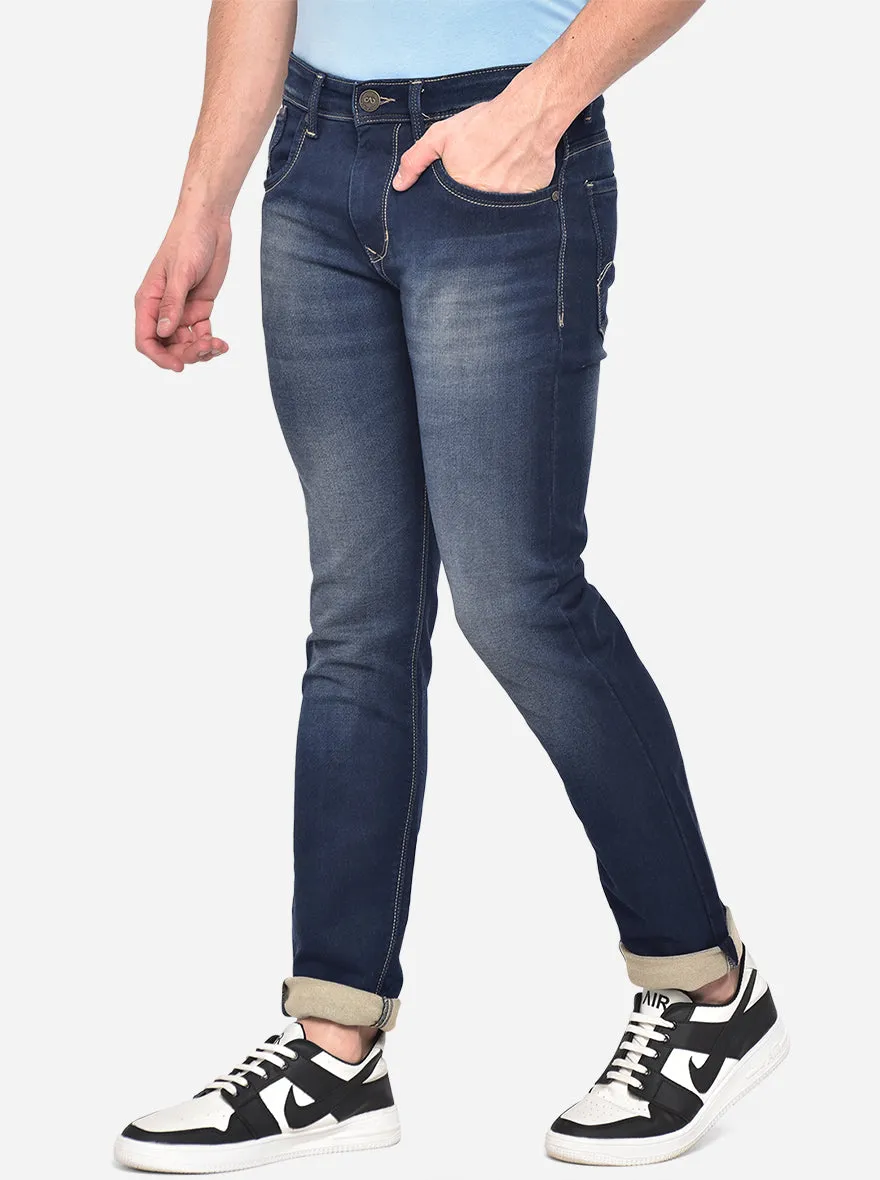 Light Blue Washed Slim Fit Jeans | JadeBlue