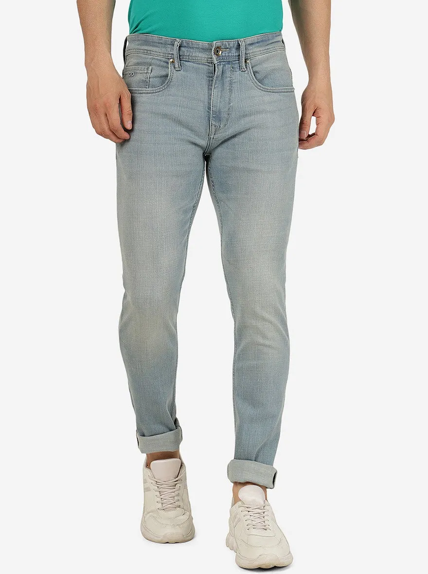 Light Blue Washed Slim Fit Jeans | JadeBlue