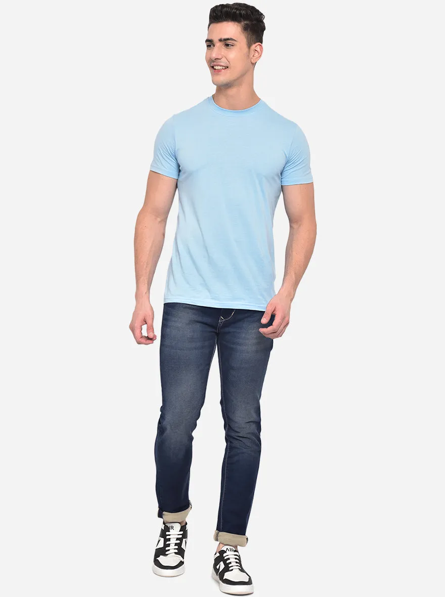 Light Blue Washed Slim Fit Jeans | JadeBlue