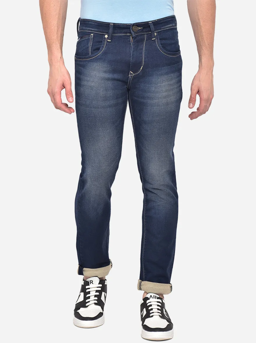 Light Blue Washed Slim Fit Jeans | JadeBlue
