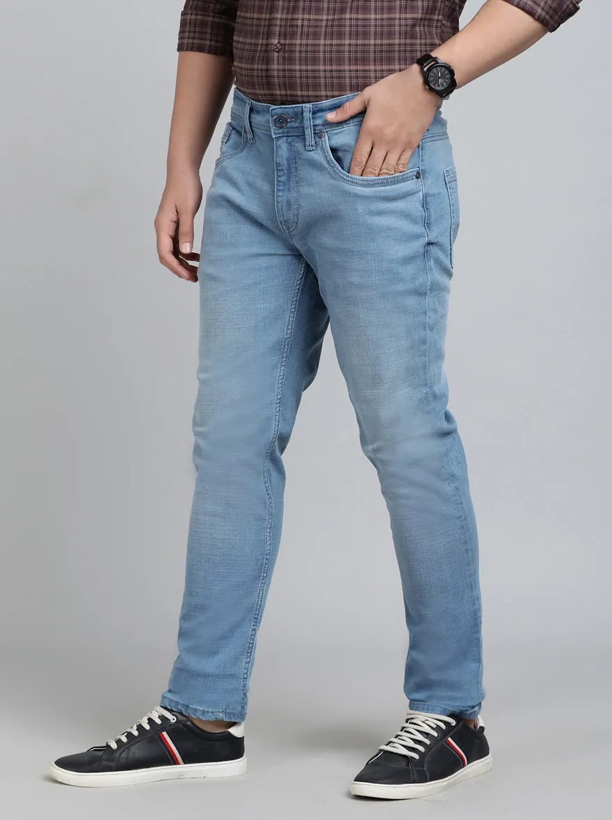 Light Blue Washed Slim Fit Jeans | JadeBlue