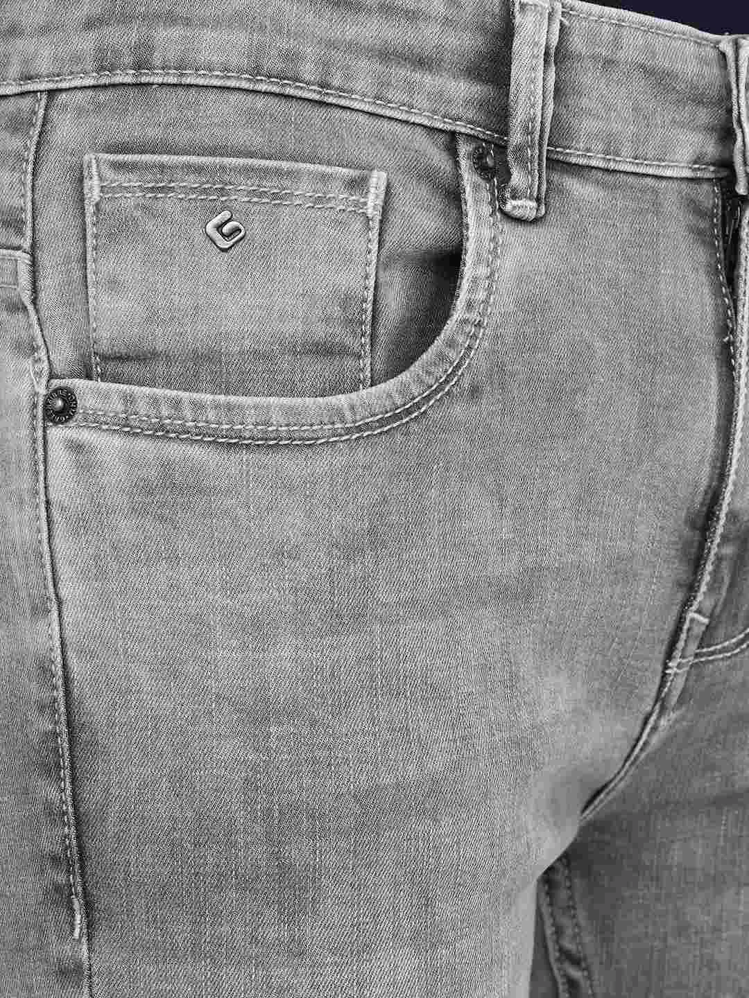 Light Grey Washed Urban Fit Jeans | Greenfibre