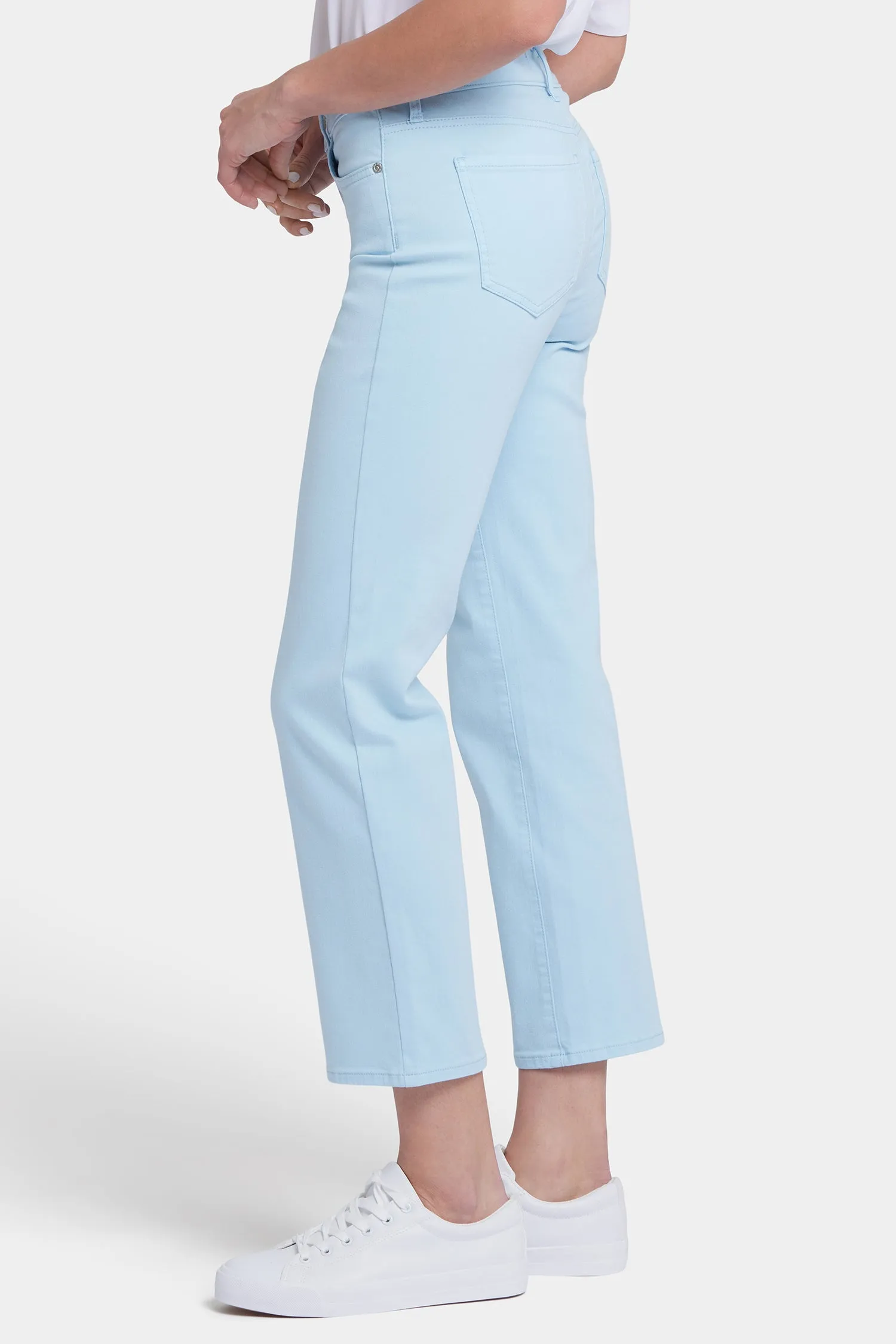 Marilyn Straight Ankle Jeans In Petite - Aquatic