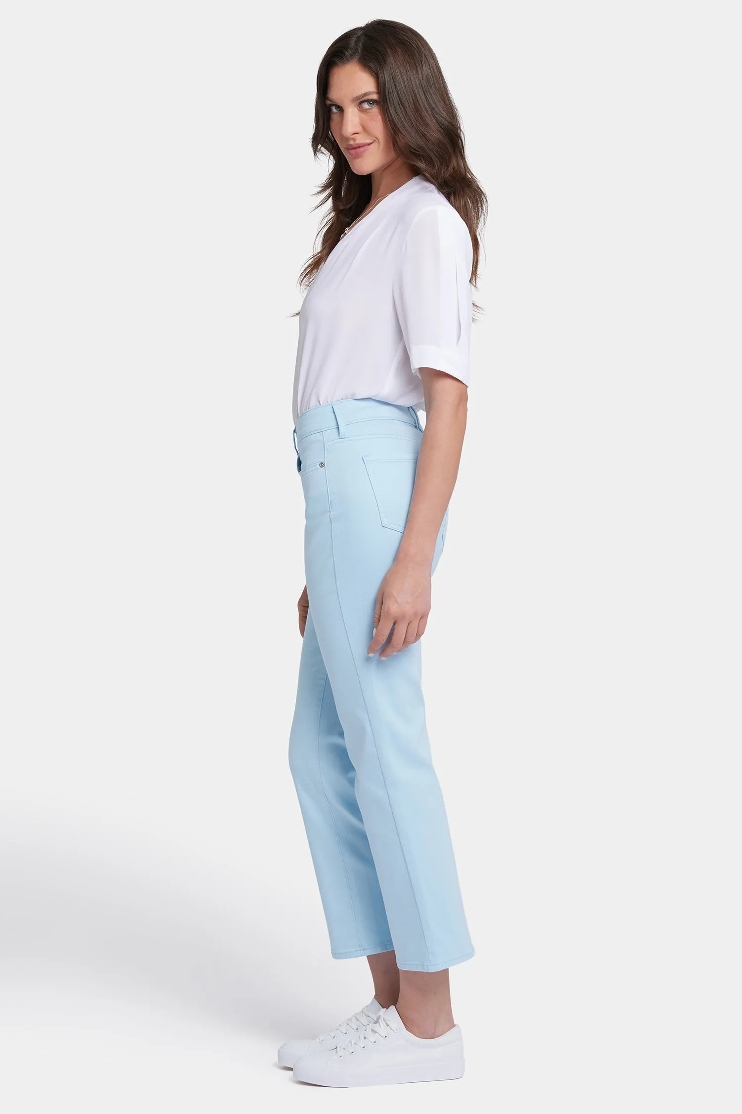 Marilyn Straight Ankle Jeans In Petite - Aquatic