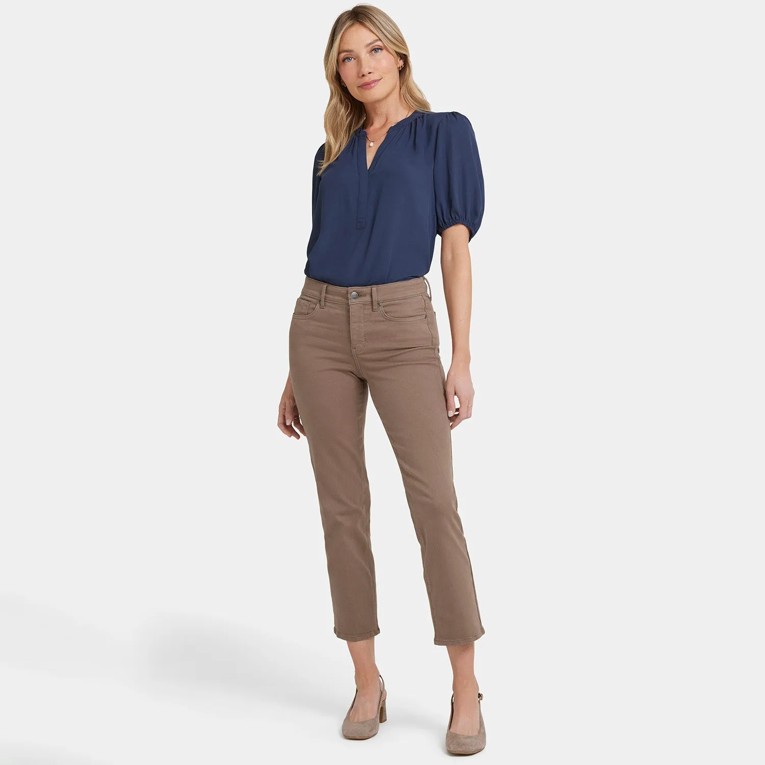 Marilyn Straight Ankle Jeans - Incense
