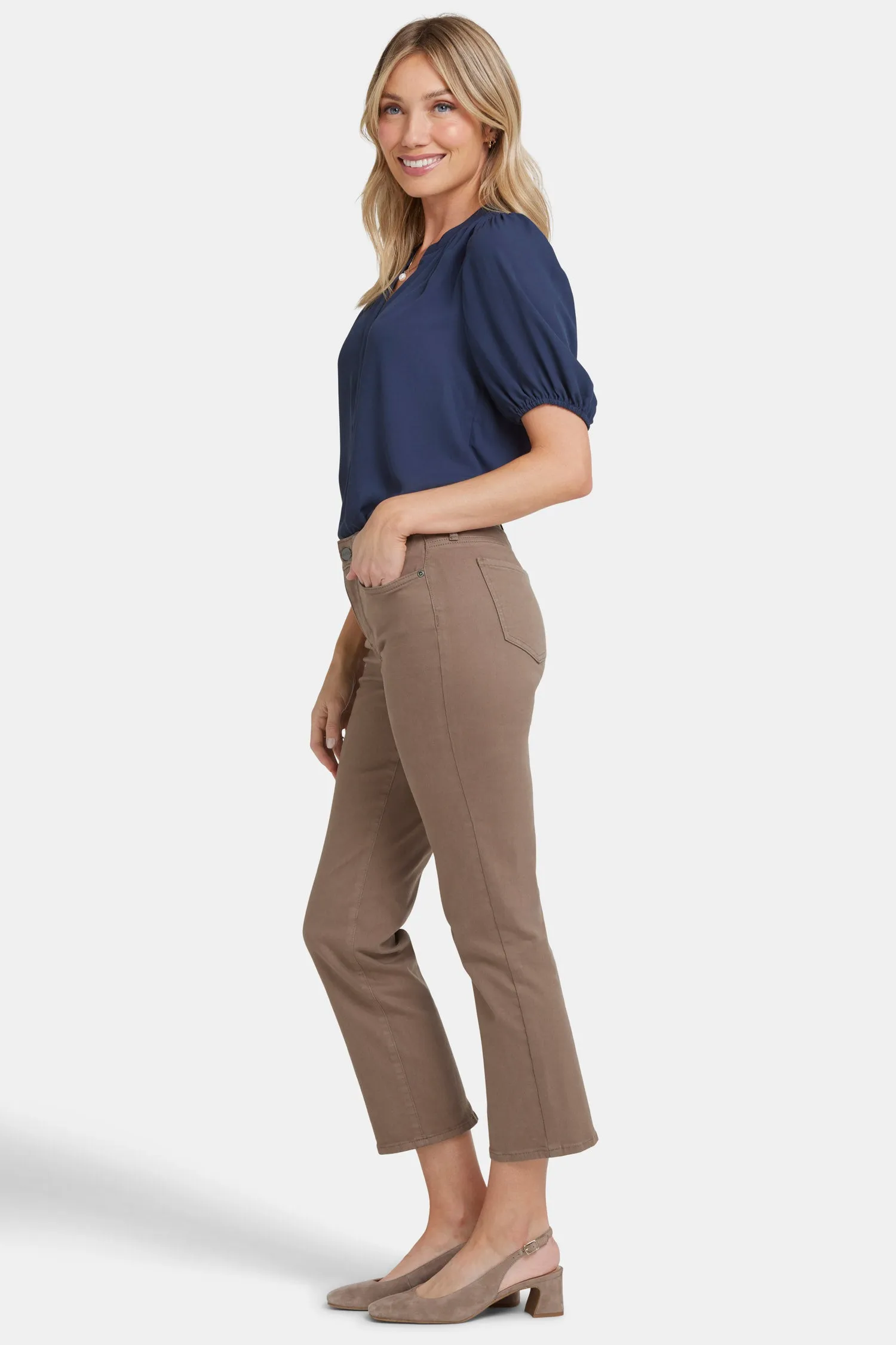 Marilyn Straight Ankle Jeans - Incense