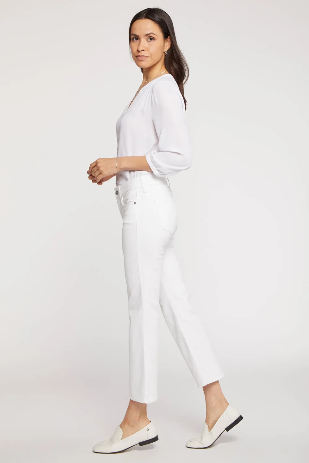 Marilyn Straight Ankle Jeans - Optic White