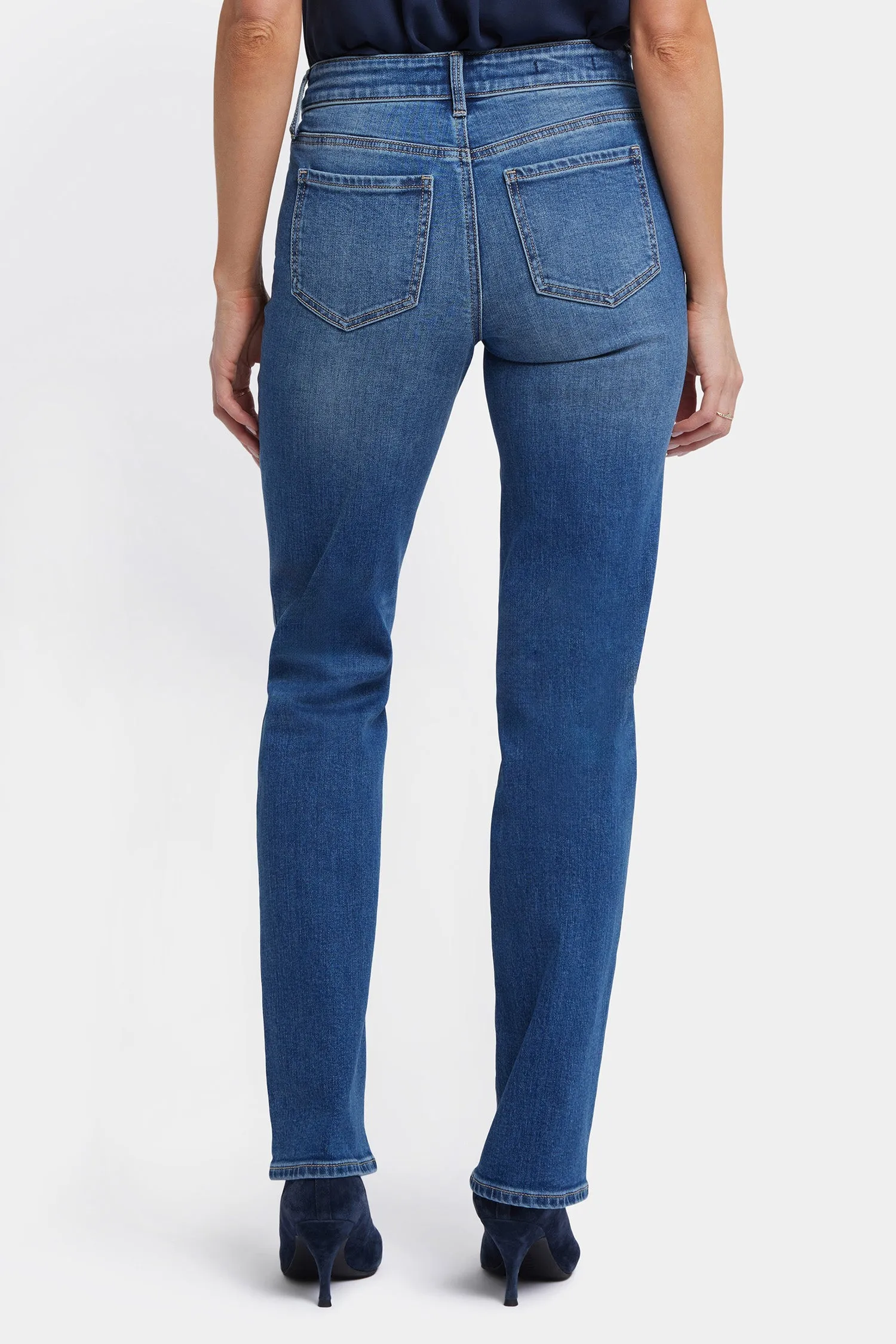 Marilyn Straight Jeans In Petite - Picasso Lake