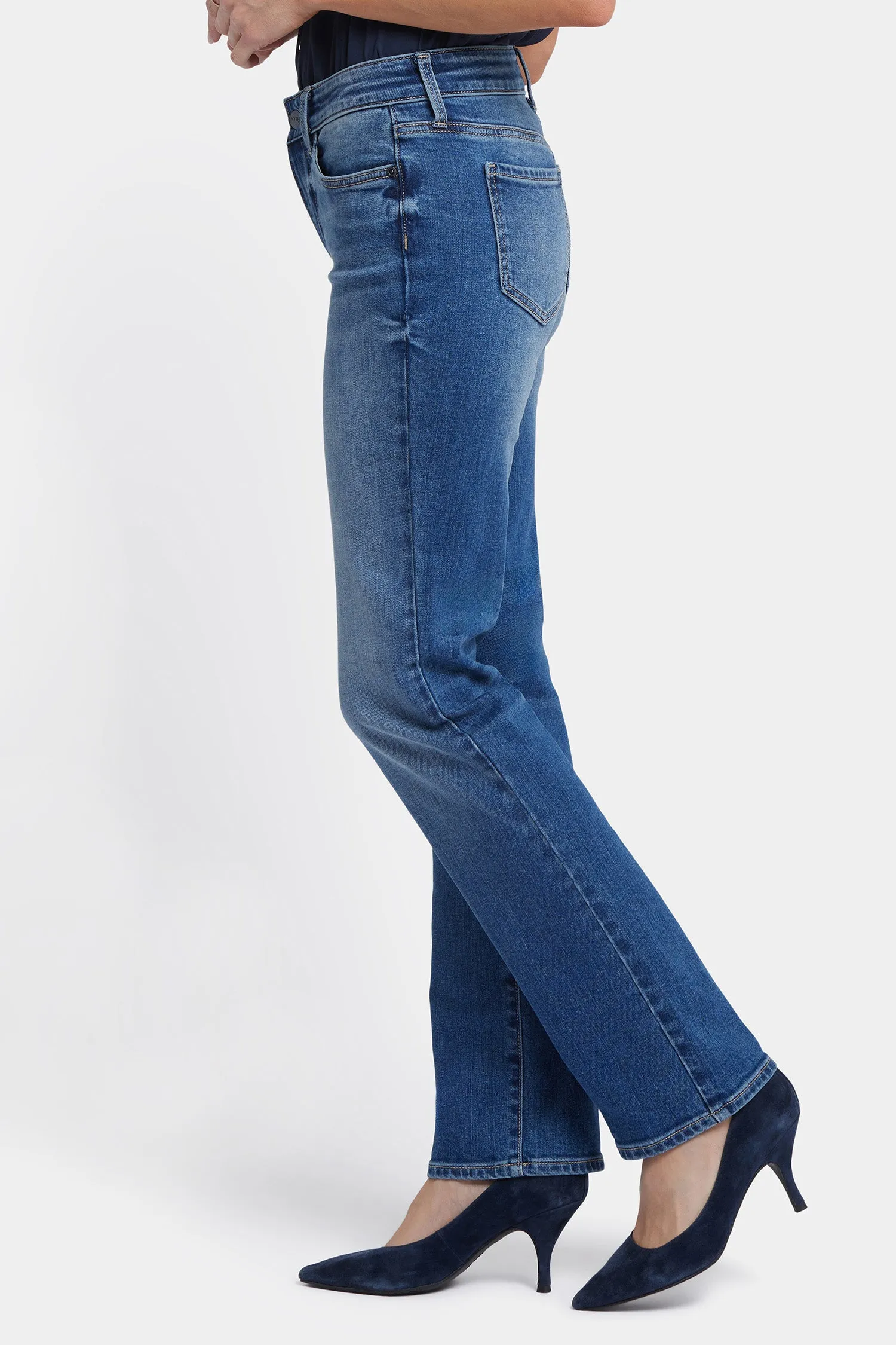 Marilyn Straight Jeans In Petite - Picasso Lake