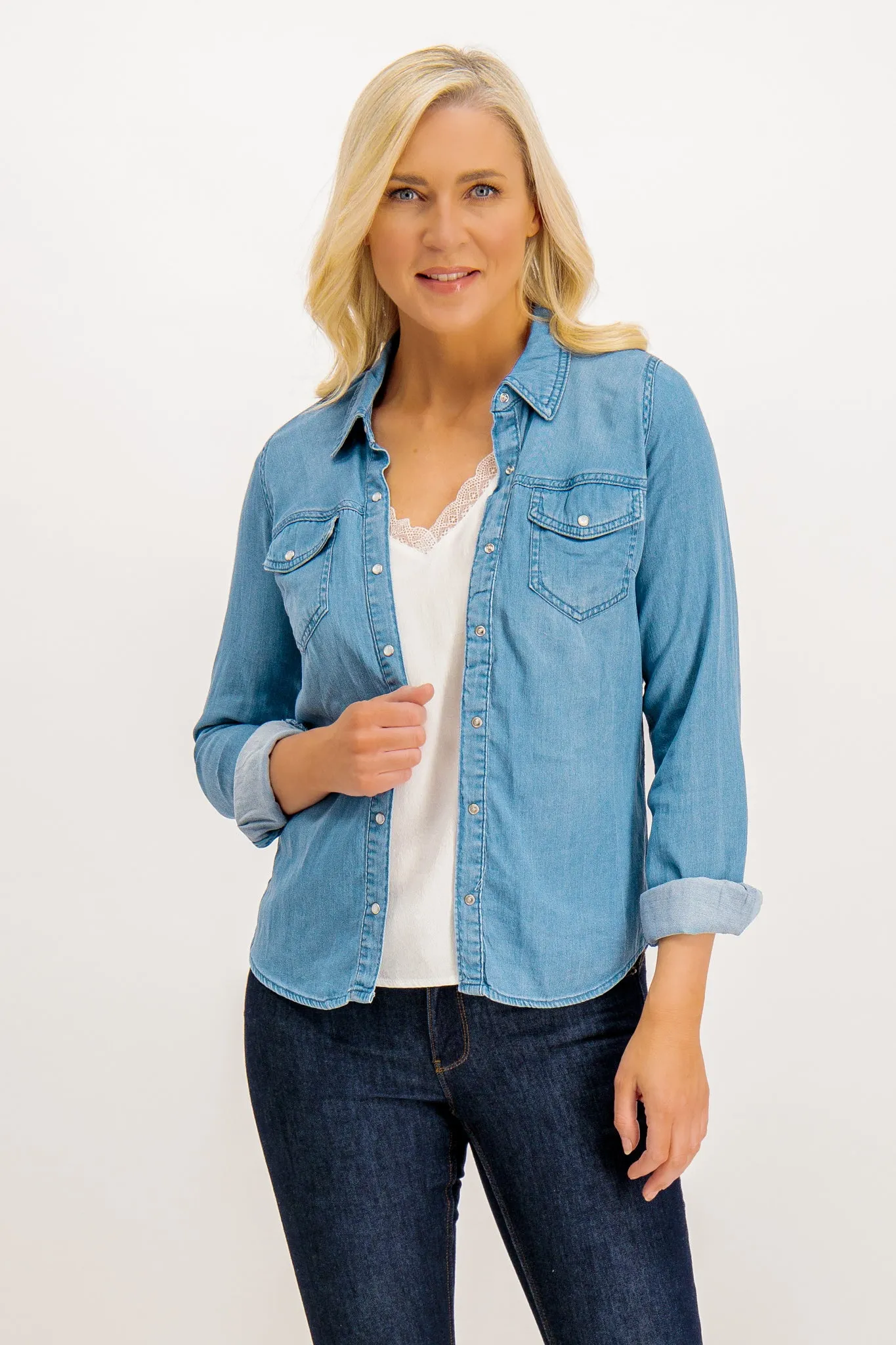 Medium Blue Bista Denim Shirt